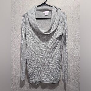 Motherhood Light Gray Cowl Neck Sweater